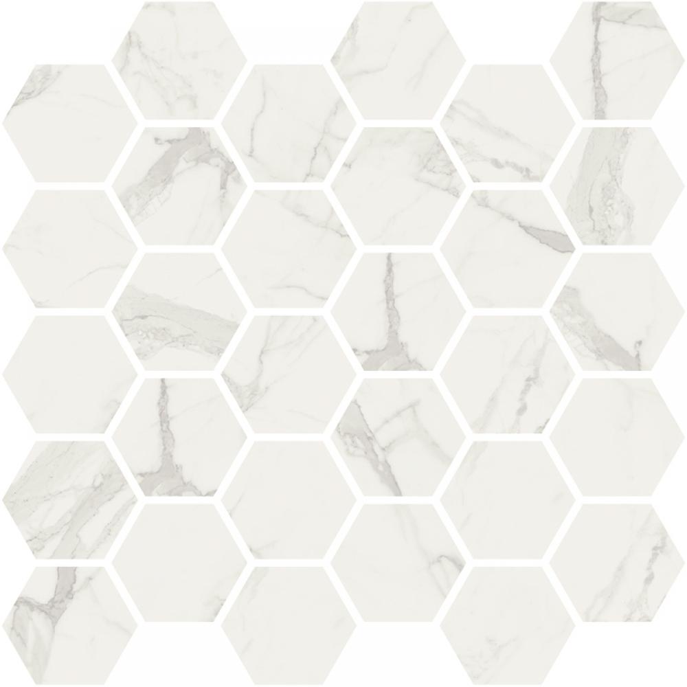 hexagonalny vzor velka biela s texturou mramor vzor dlazdica modernna mladeznicka elegantna luxusny byt kupelna kuchyna lameridiana interierovy dizajn.jpg